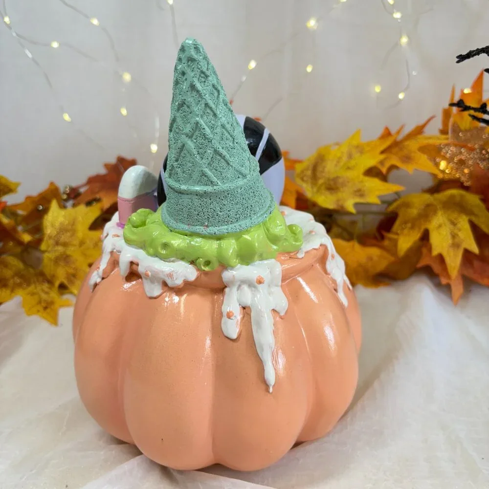 Jack-o-Lantern Figure Summerween Pastel Candy Ice Cream 9 inch Halloween NEW - Picture 6 of 6